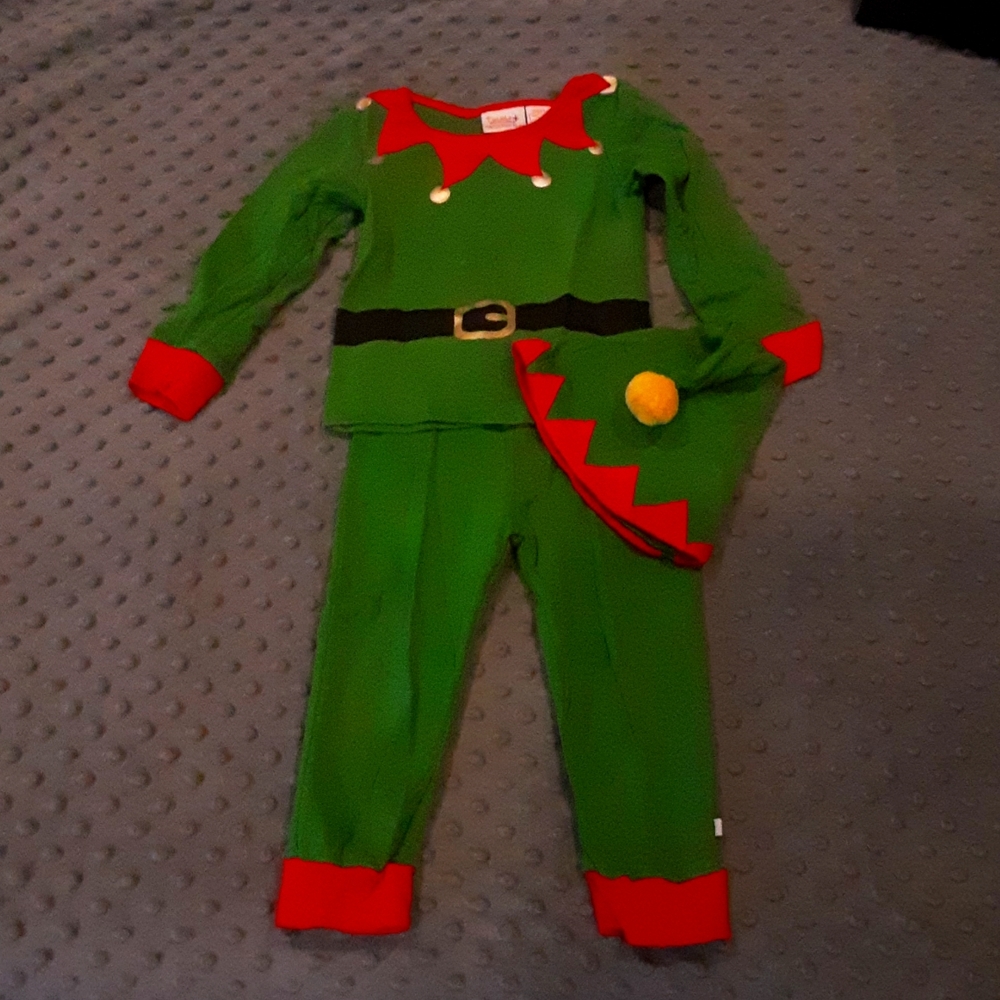 Truly Scrumptious 24 Months/2T Elf PJs w/hat
